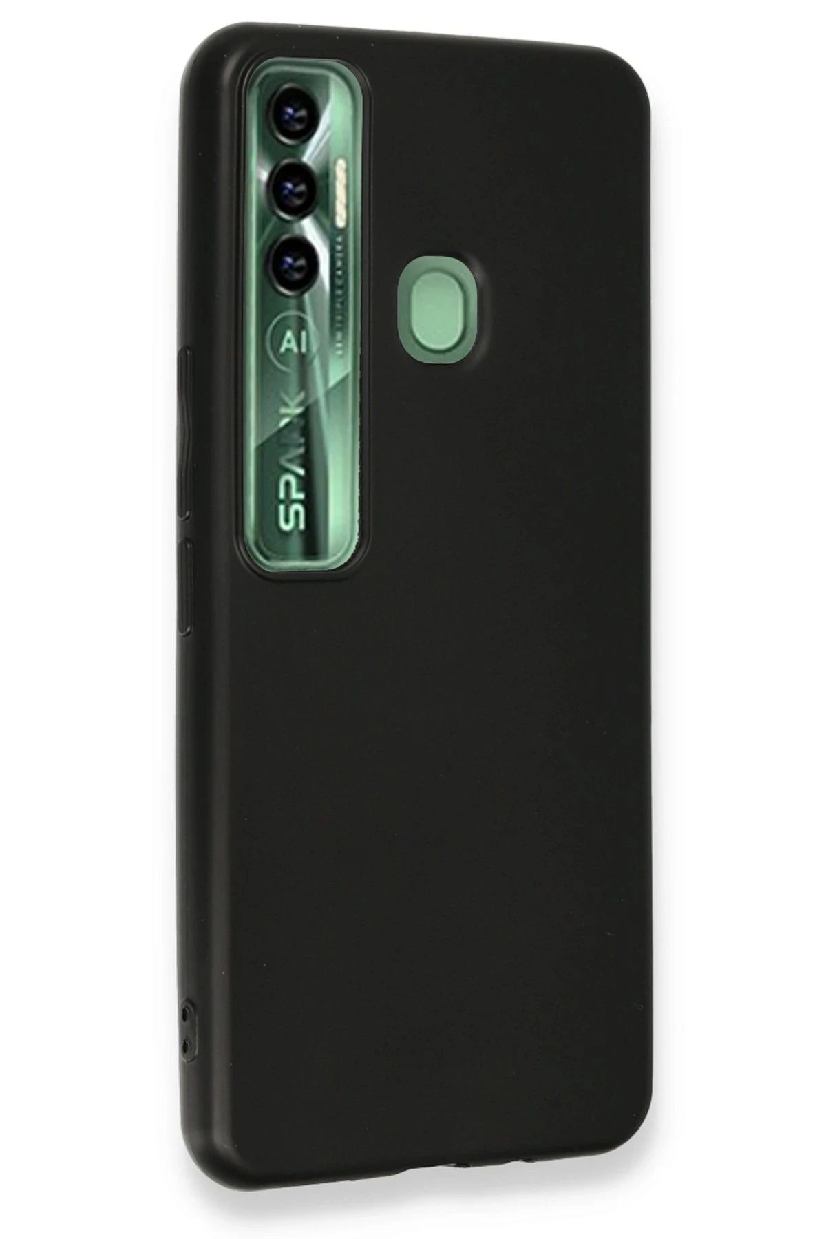 NewFace Tecno Spark 7 Pro Kılıf First Silikon - Siyah YKTSN