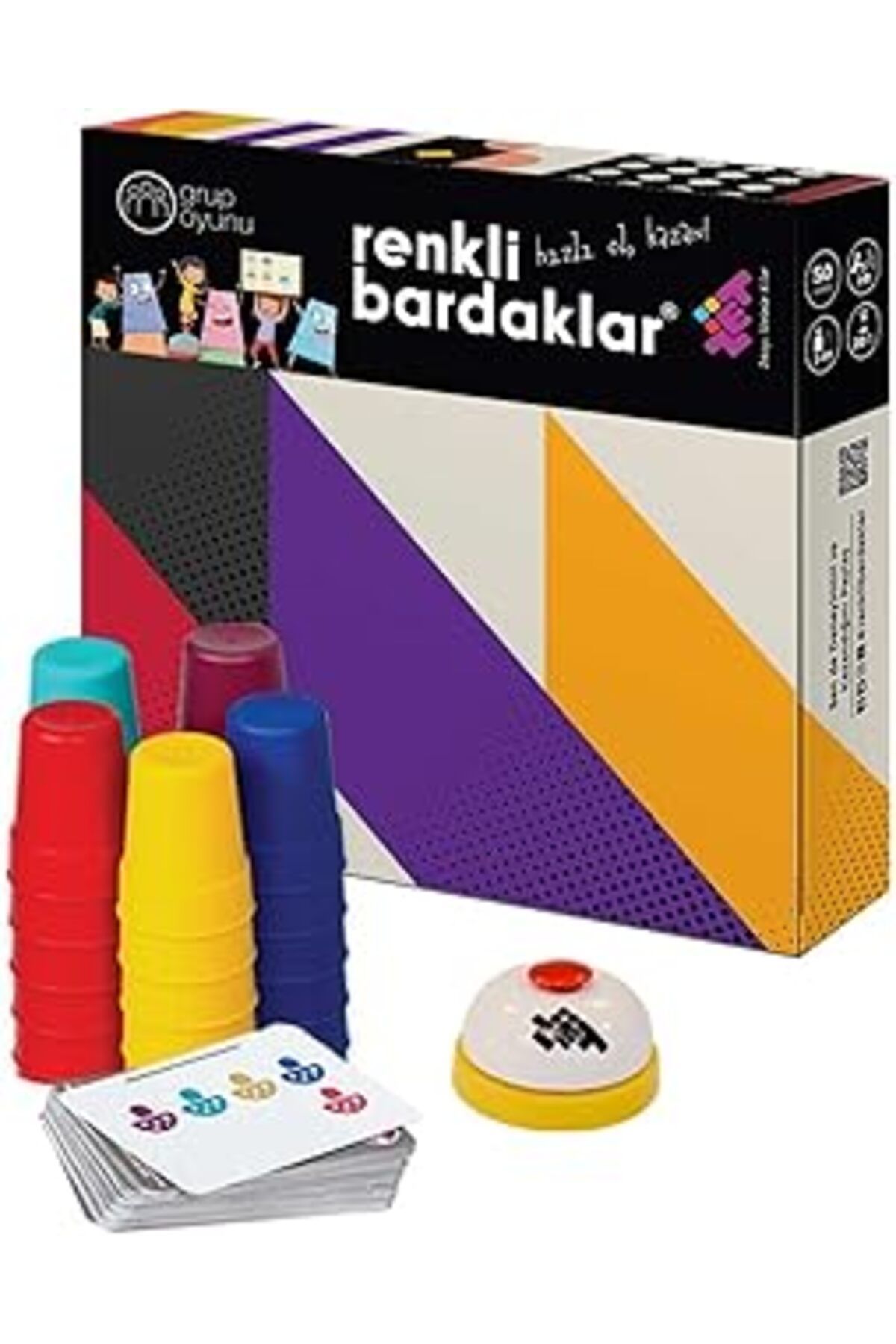 DENİZBİLİŞİM Zet Zeka Renkli Bardakları Zeka Ve Akıl Oyunu 3+ Yaş 5 Oyuncu