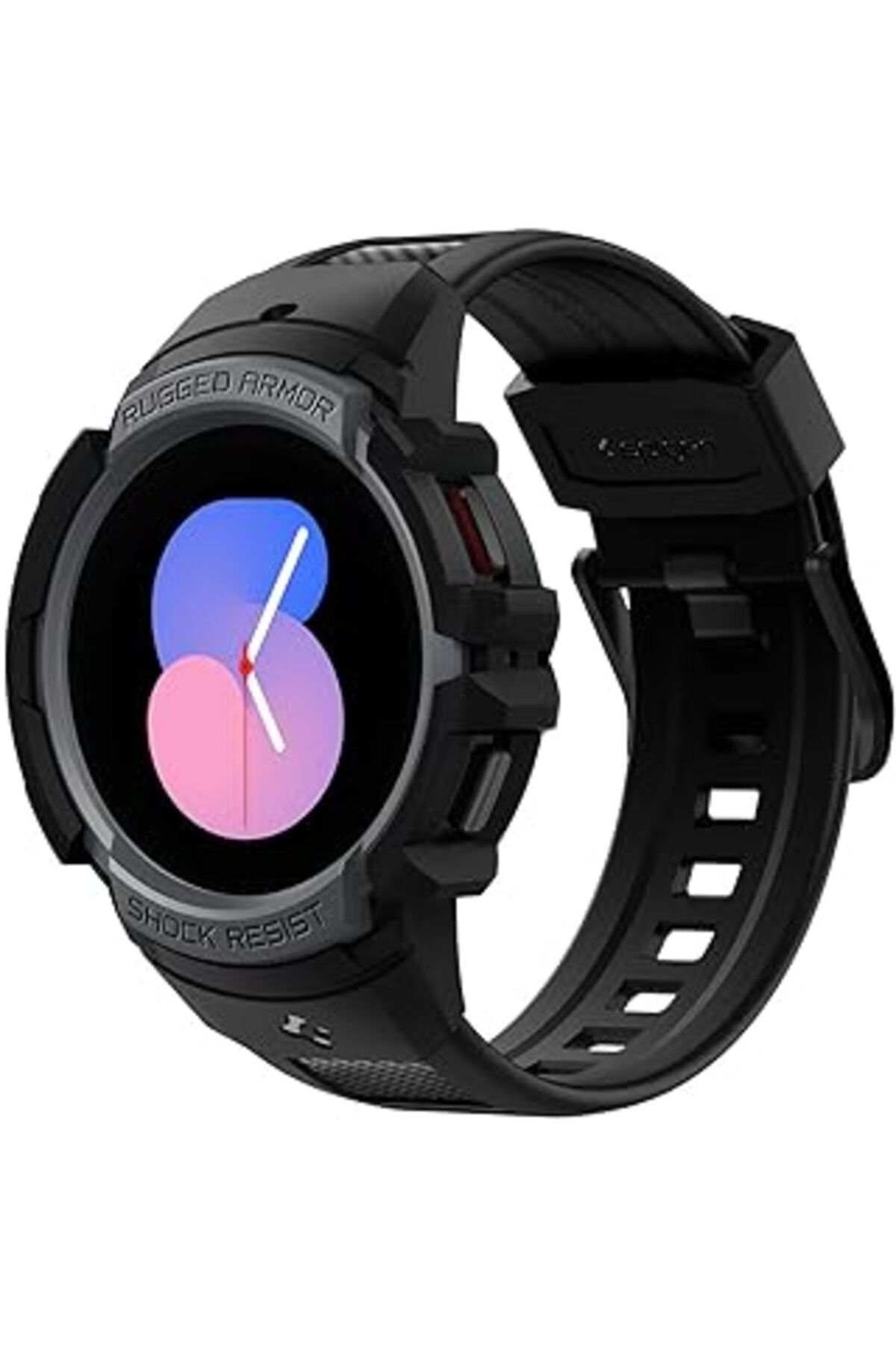 NZM TİCARET Galaxy Watch 5 / 4 (40Mm) Kılıf & Kordon Kayış Rugged Armor Pro V2 Charcoal Gray - Acs05397