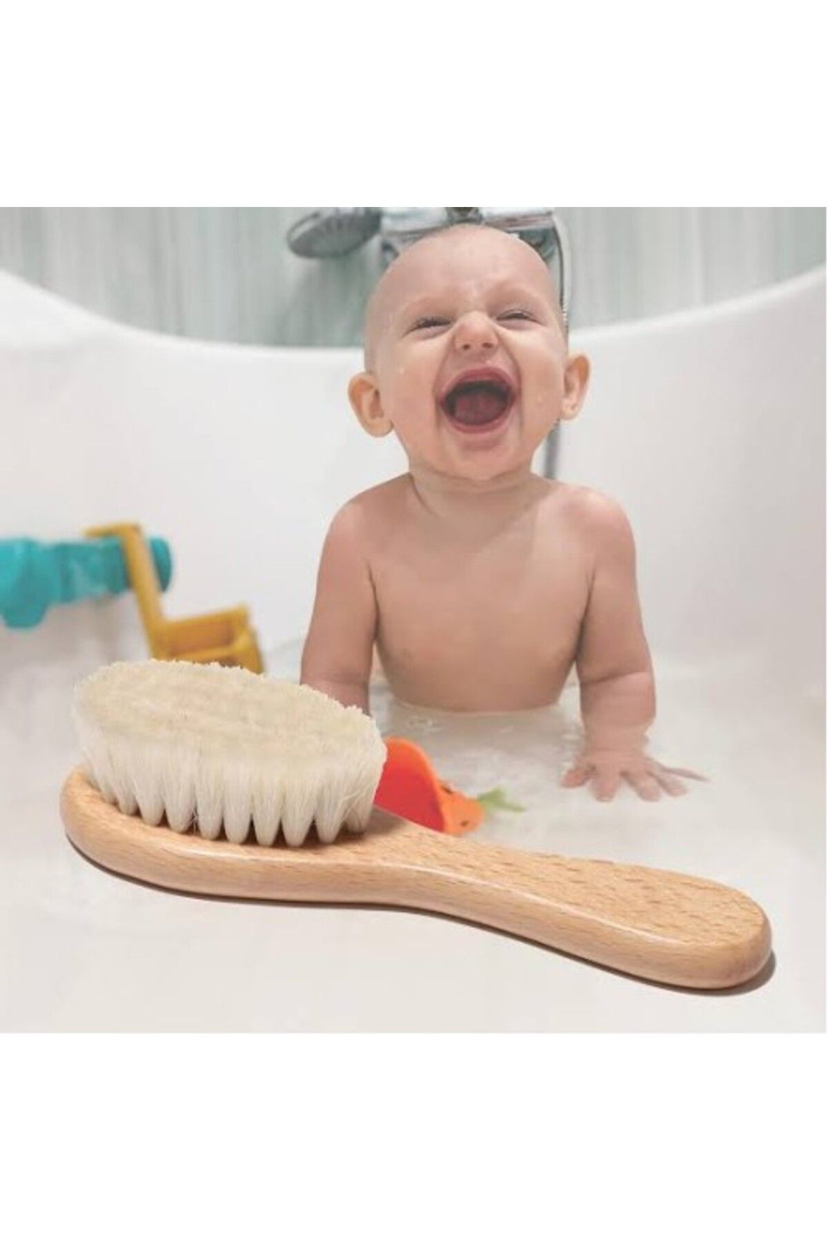 Shop58 Keçi Kılı Organik Bebek Banyo Tarağı