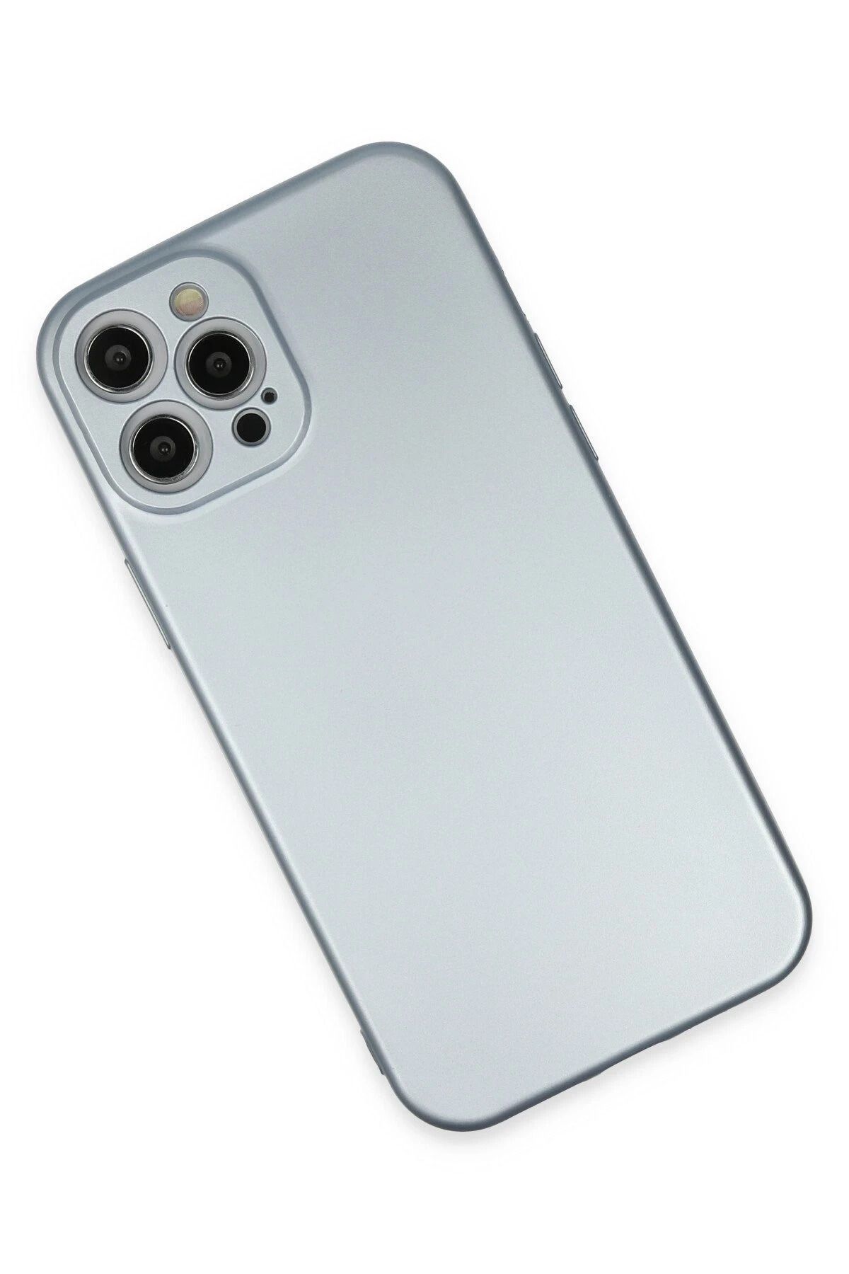 NewFace iPhone 12 Pro Max Uyumlu  Kılıf Nano içi Kadife Silikon - Sky Blue SVLRS