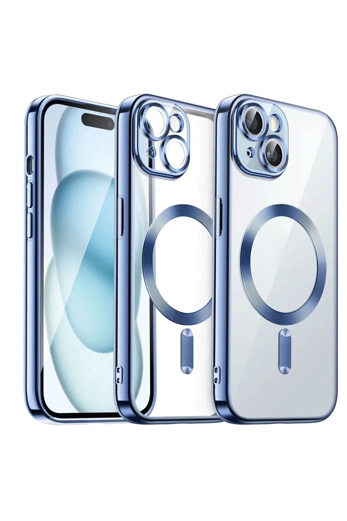 NewFace iPhone 13 Kılıf Kross Magneticsafe Kapak - Sierra Blue SVLRS
