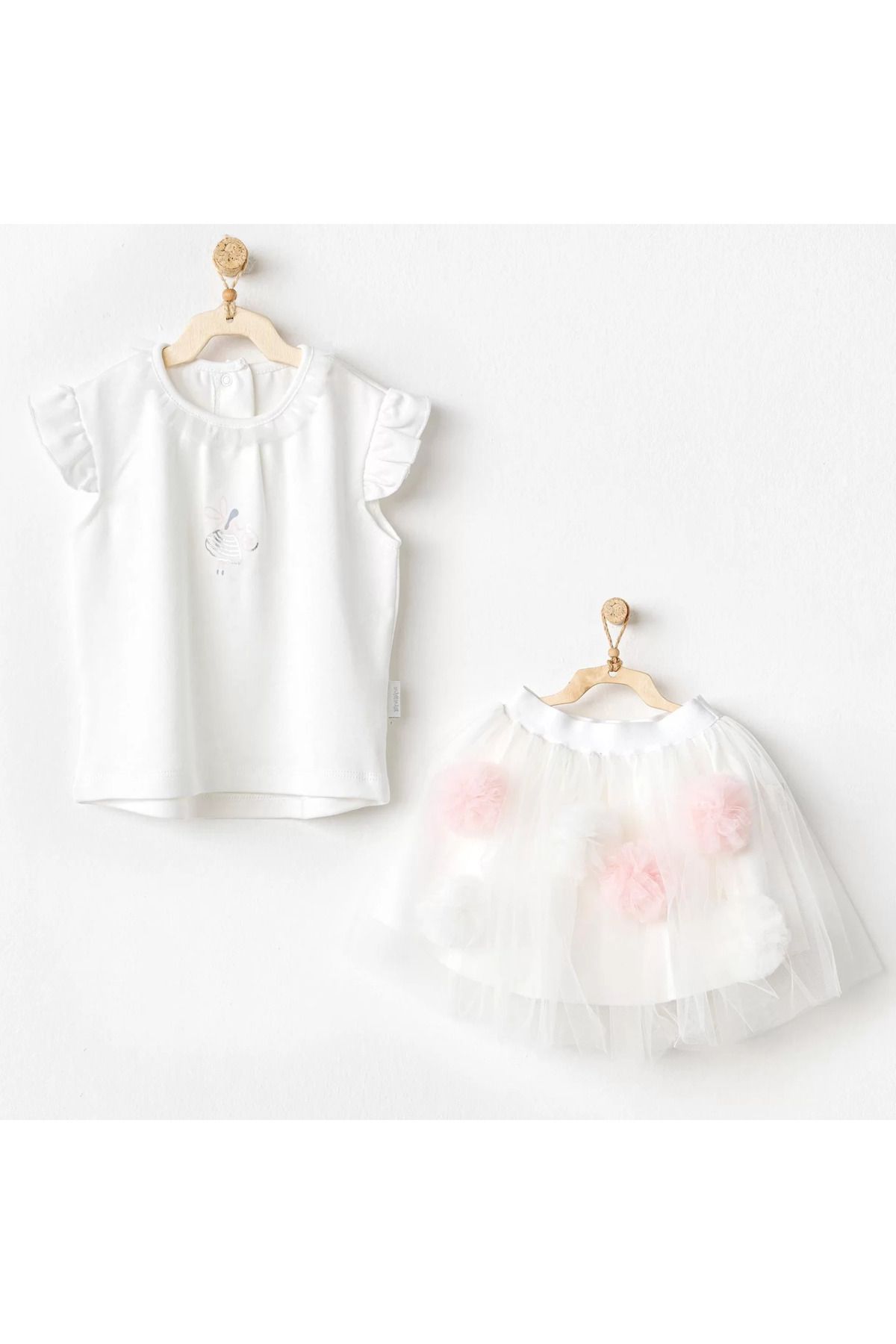 Shop58 Andywawa Ac24503 Petit Love 2'li Bebek Takım Ekru