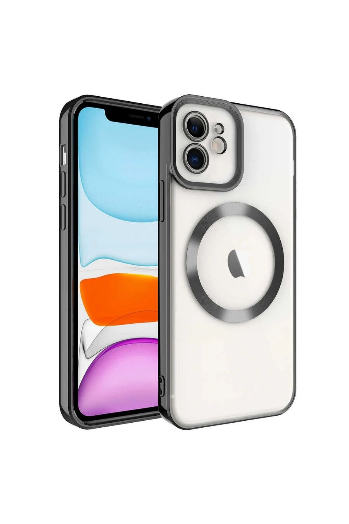 NewFace iPhone 11 Kılıf Kross Magneticsafe Kapak - Siyah SVLRS