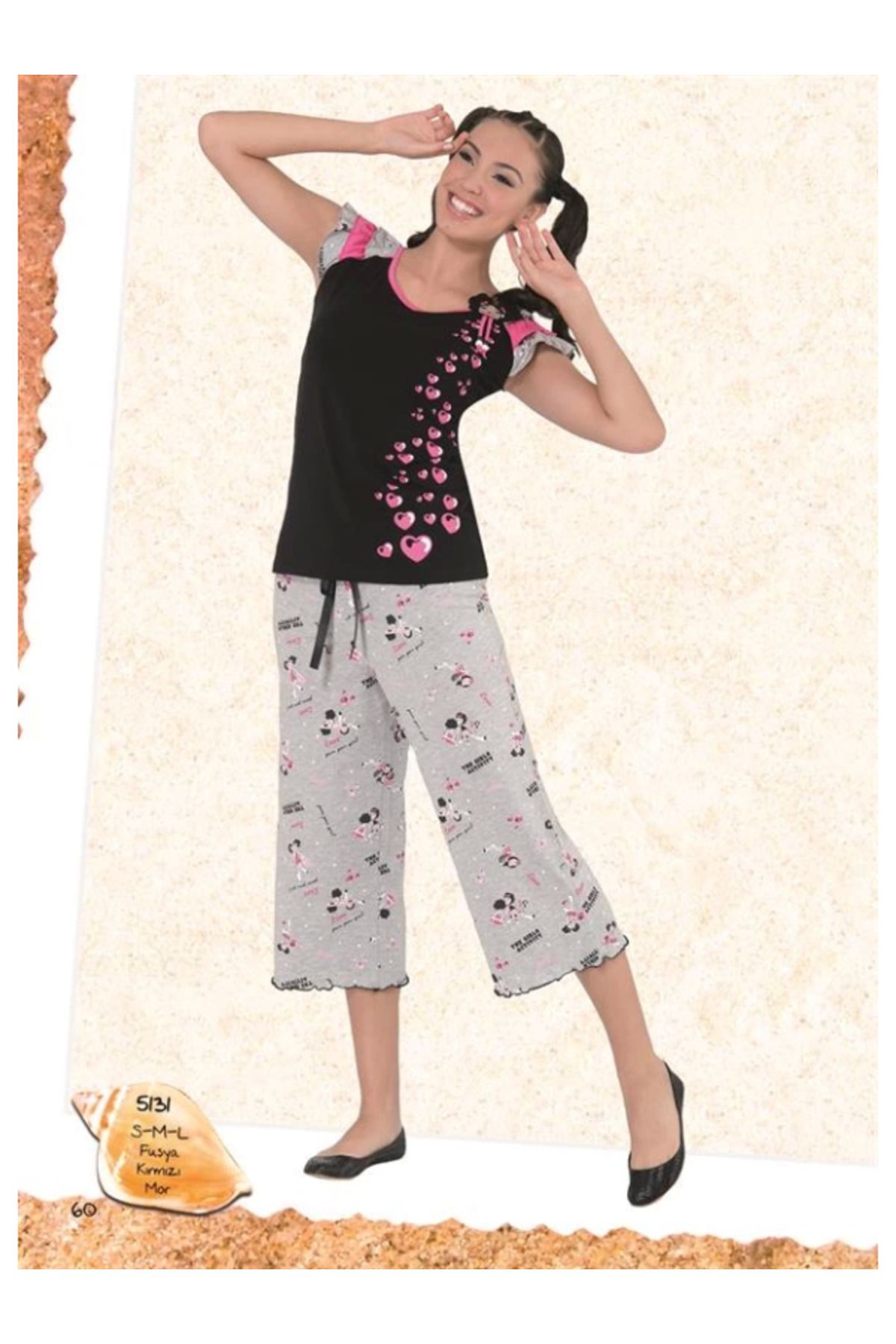 kapsulavm Berrak Kapri Pijama Takım 5131