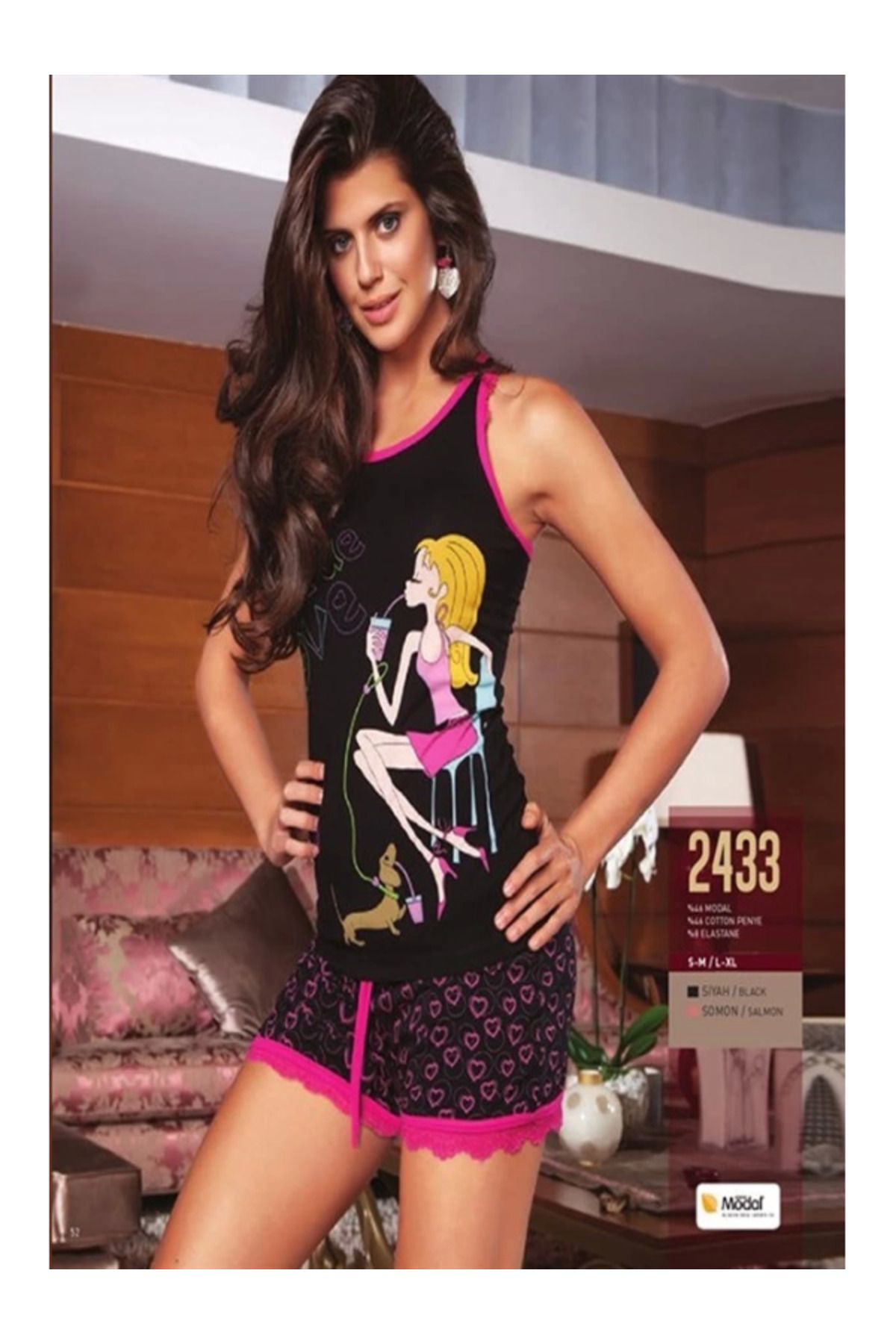 kapsulavm Berrak Şortlu Pijama Takımı 2433