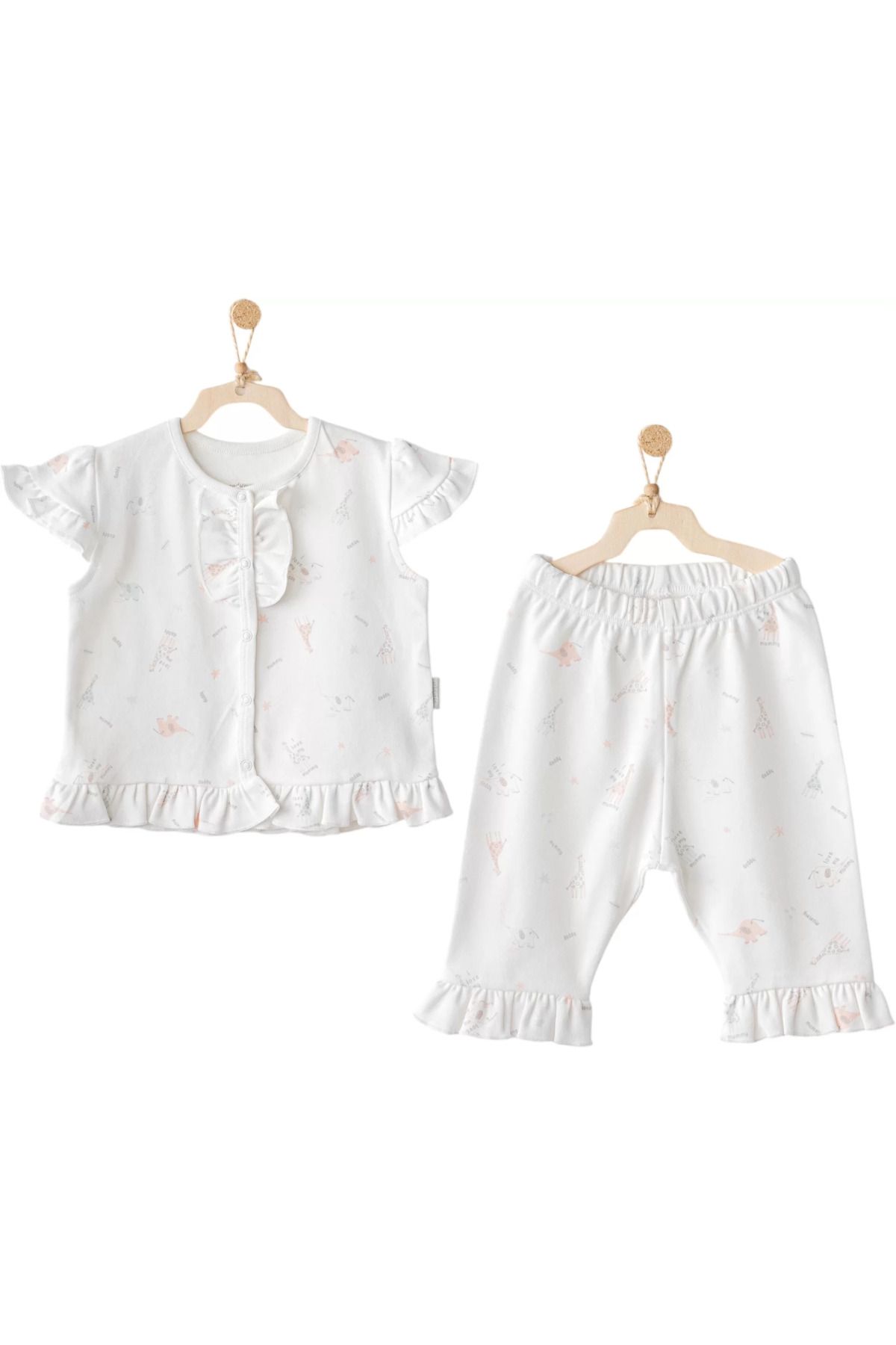 Shop58 Love Family 2'li Bebe Takım Ekru