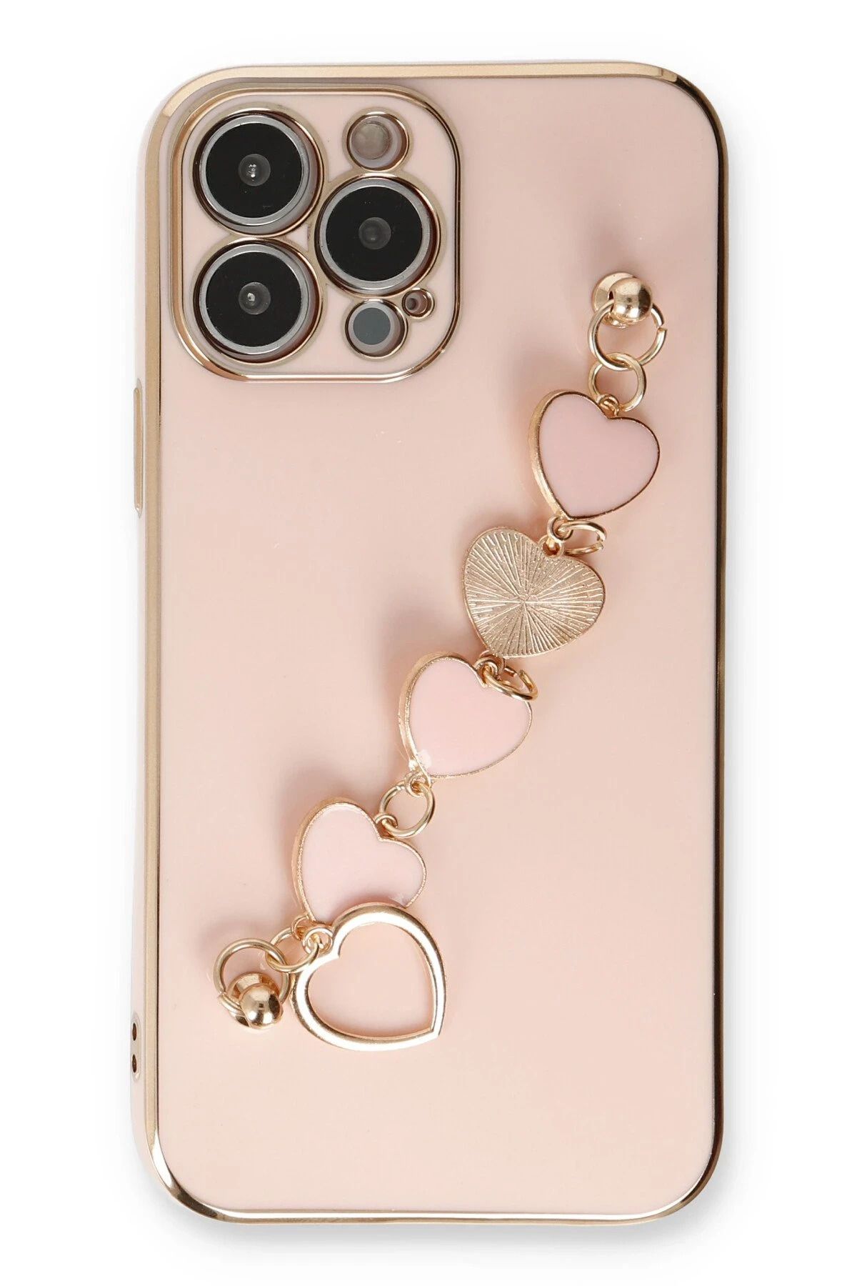 NewFace iPhone 13 Pro Uyumlu Kılıf Esila Silikon - Pudra SVLRS