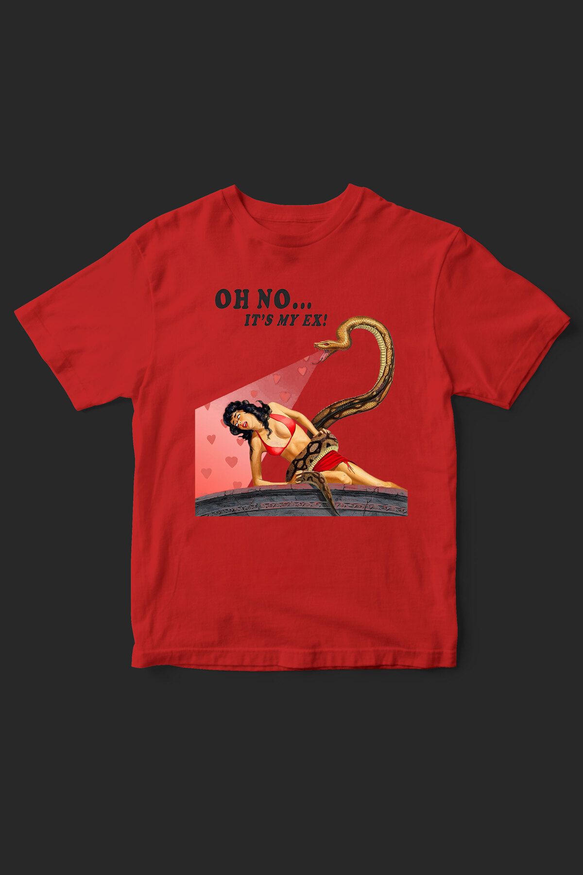 beloved.co oh no it's my ex baskılı t-shirt