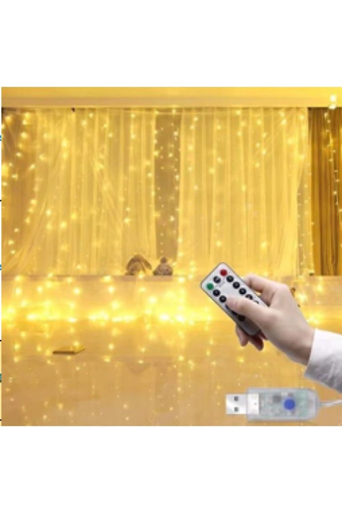 Shop58 Tel Perde Led 3*3m 300 Led Gün Işığı