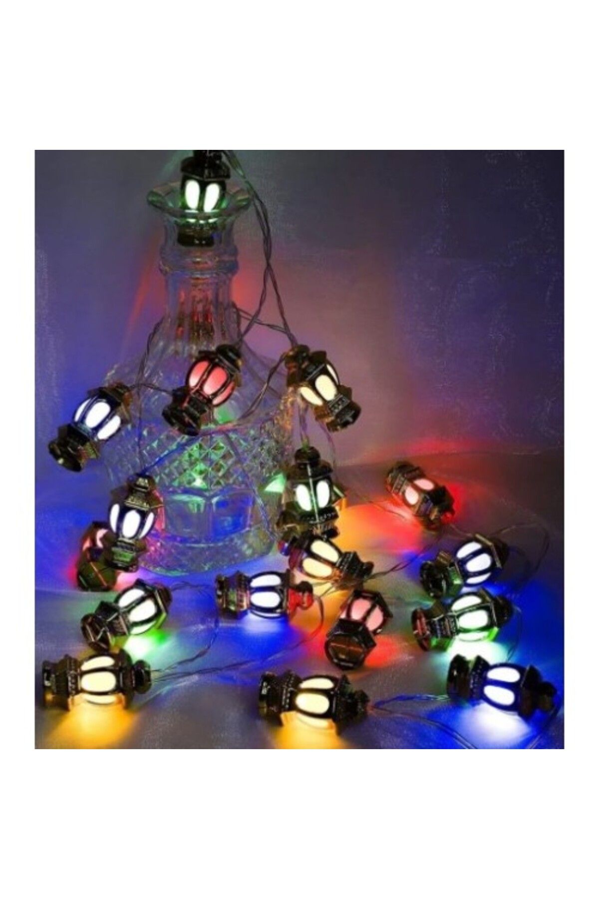 Shop58 20'li Kandil Feneri Led Işık RGB Işık Pilli