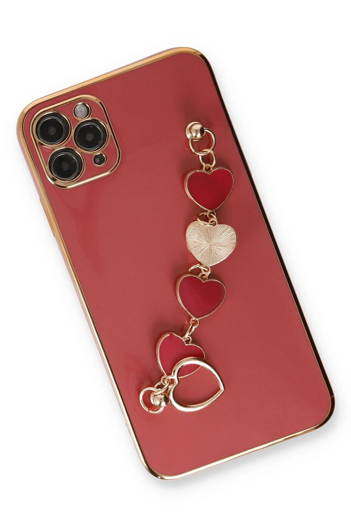 NewFace iPhone 11 Pro Uyumlu Kılıf Esila Silikon - Kırmızı SVLRS