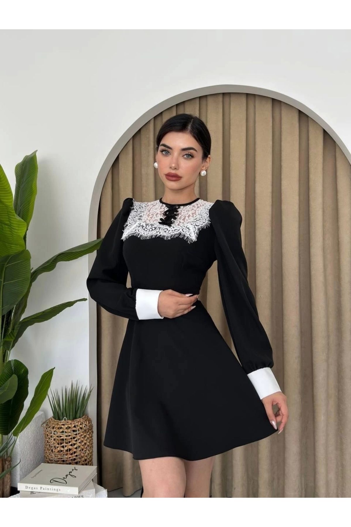 nedo7 Parma Uzun Kollu Mini Boy Elbise