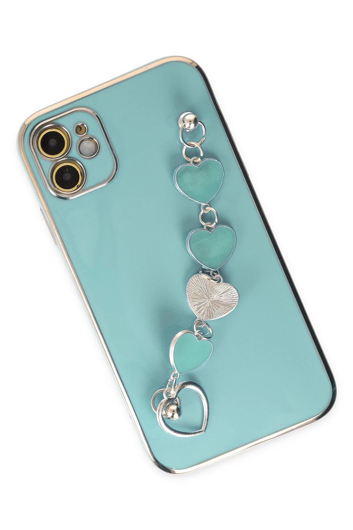 NewFace iPhone 11 Uyumlu Kılıf Esila Silikon - Su Yeşili SVLRS