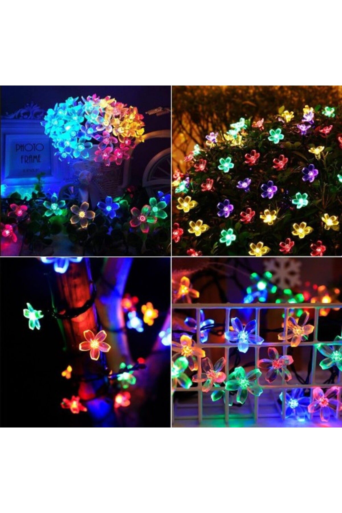 Shop58 Solar 5m 50 Led Papatya RGB 8 Fonksiyonlu