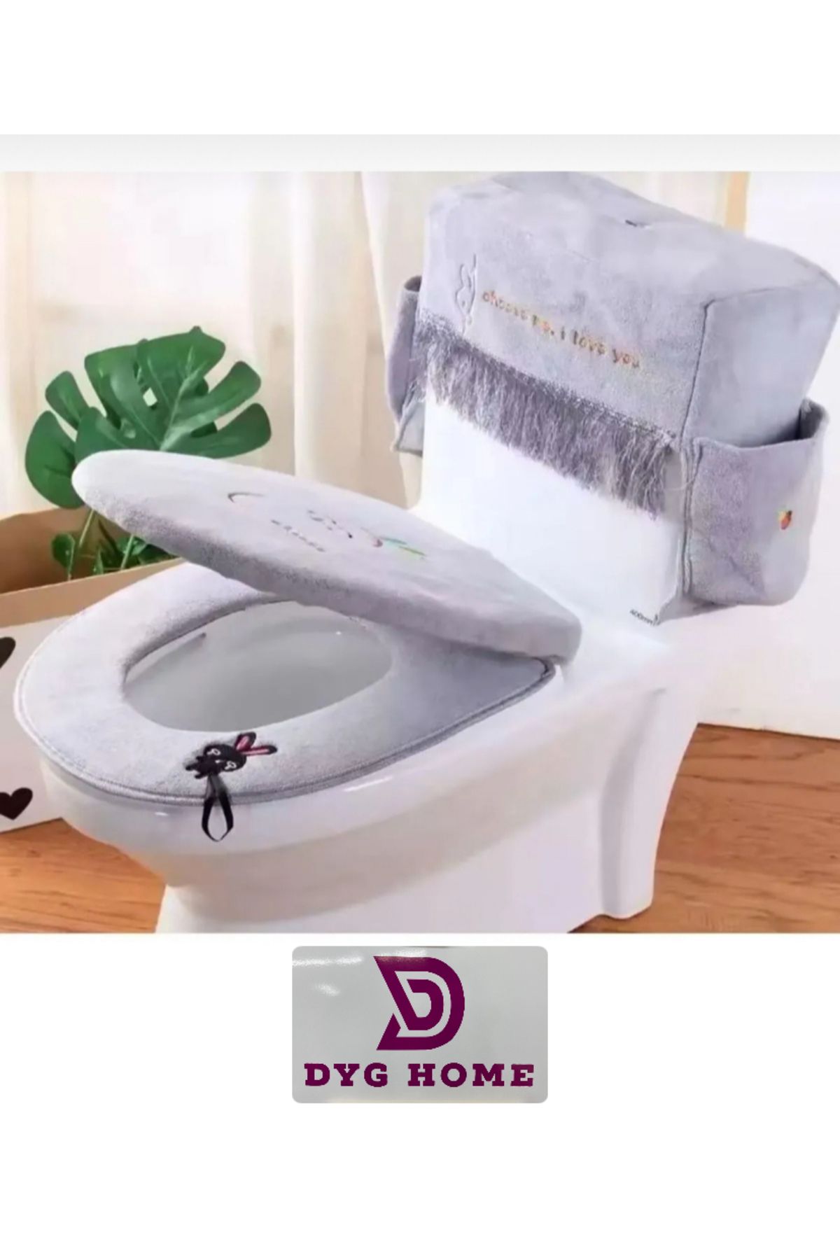 dyg home Tuvalet Klozet Kapağı Kılıfı Yüksek Kaliteli Yıkanabilir Kalın Tuvalet Banyo Dekorasyon