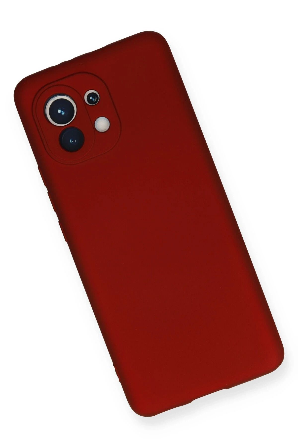 NewFace Xiaomi Mi 11 Kılıf First Silikon - Bordo SVLRS