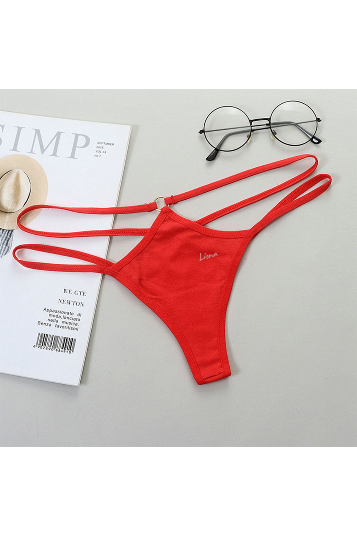 Shop58 Beruflic Büyük Beden Kırmızı Fantezi String Bato Külot