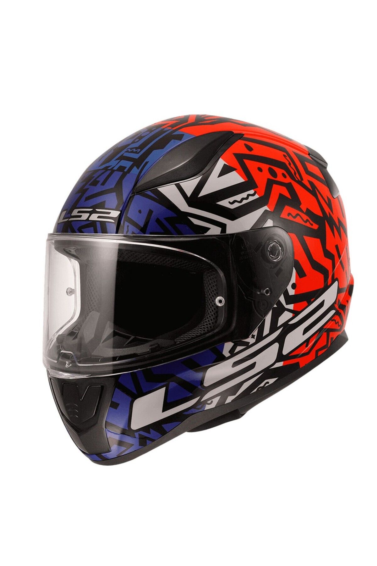 LS2 RAPID 2 MEMPHIS KIRMIZI-MAVİ KAPALI KASK