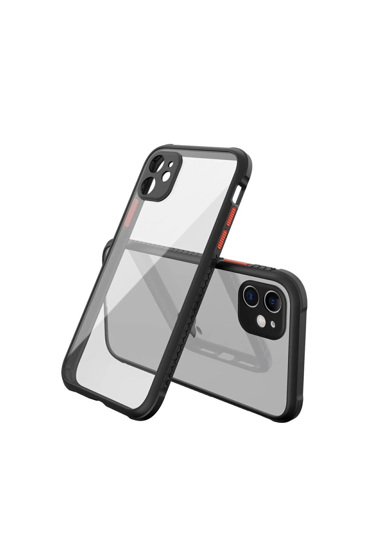 NewFace iPhone 12 Mini Kılıf Miami Şeffaf Silikon - Siyah SVLRS