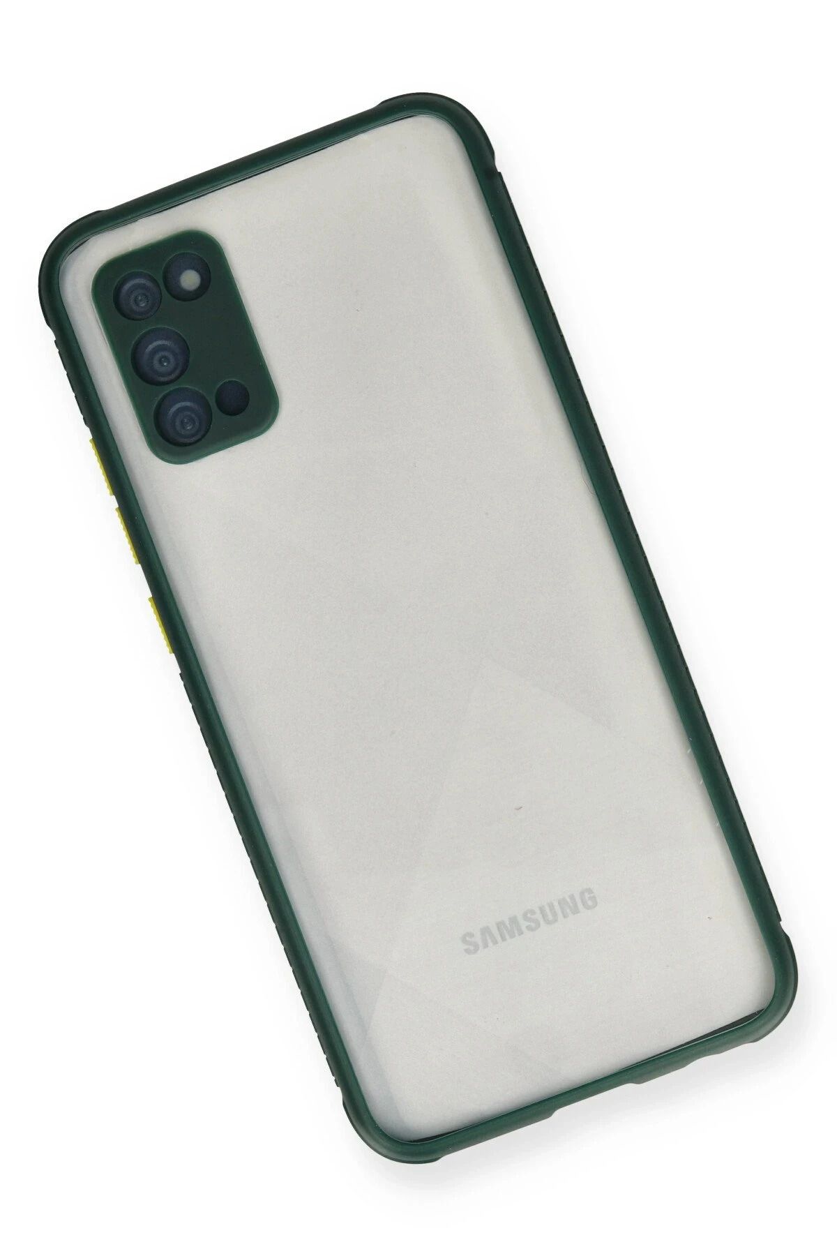 NewFace Samsung Galaxy A02S Kılıf Miami Şeffaf Silikon - Koyu Yeşil SVLRS