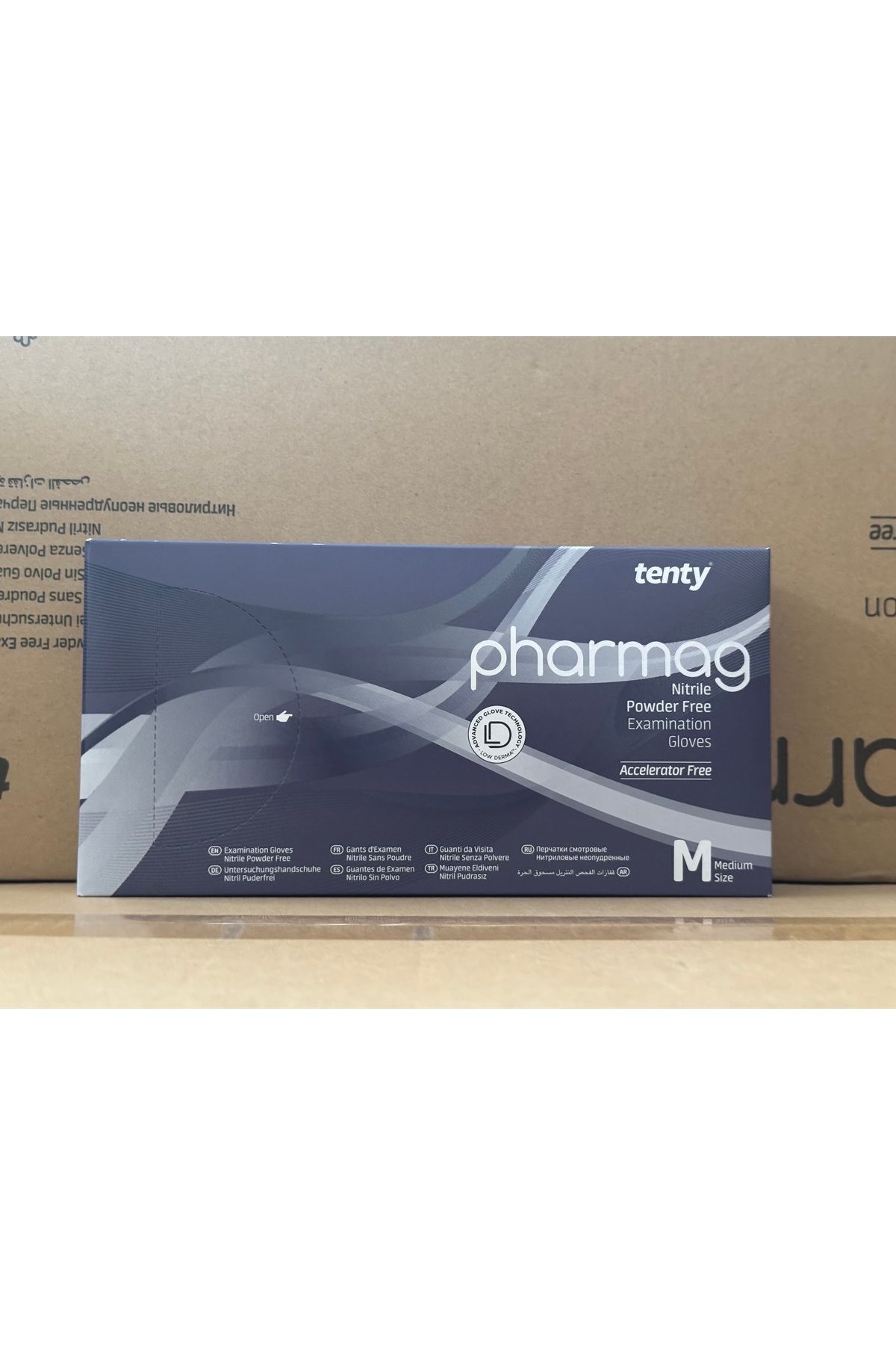 Tenty Pharmag Mor Nitril Pudrasız Muayene Eldiveni 100’lü - Medium