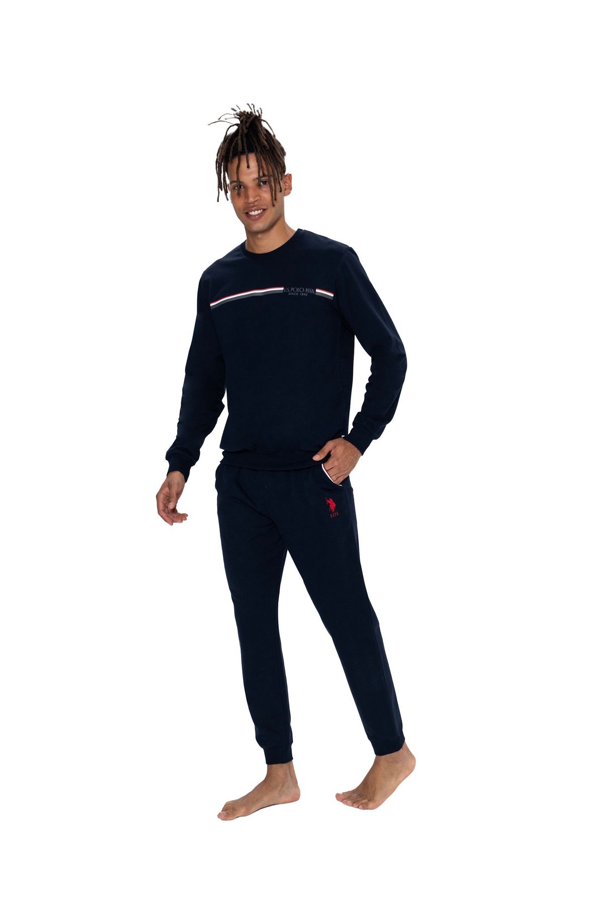 U.S. Polo Assn. U.S. Polo Assn. Erkek Lastik Paça Çeyizlik Kutulu Pijama Takımı - ARASS18J92W1J