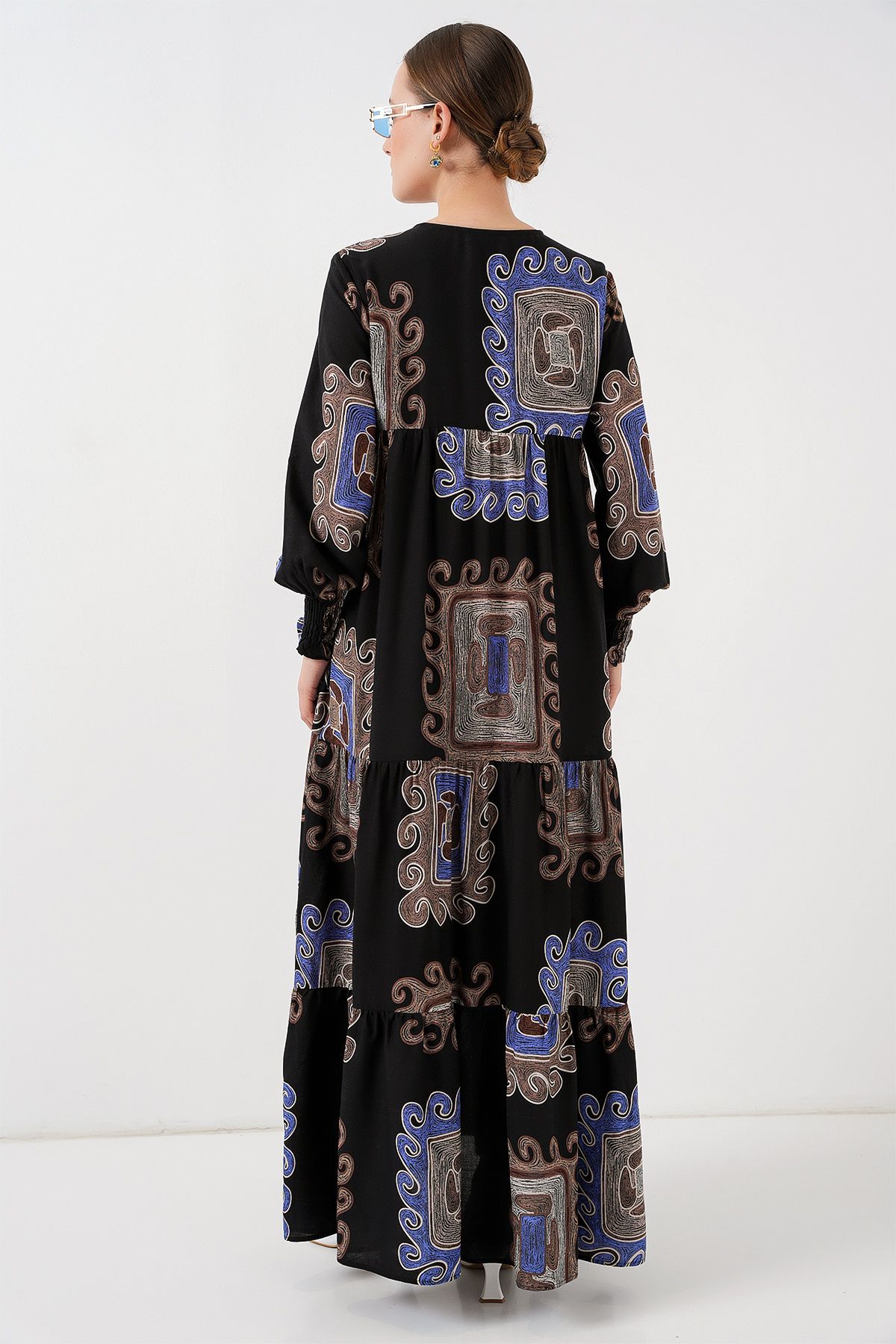 Bigdart-1947 Gemustertes langes Kleid - M. Braun 6