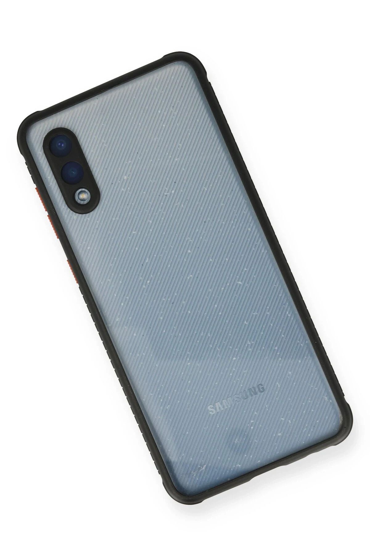 NewFace Samsung Galaxy A02 Kılıf Miami Şeffaf Silikon - Siyah SVLRS