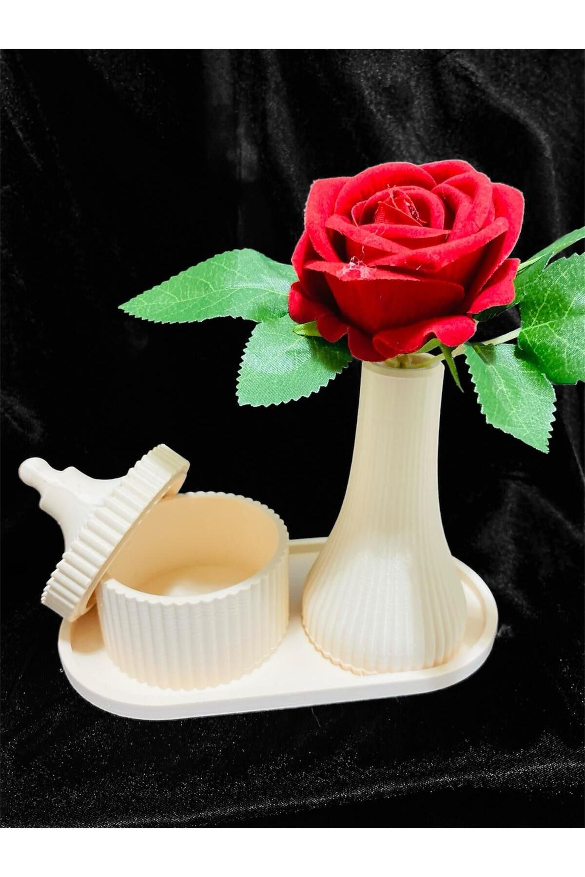 Eta3d Dekoratif Vazo ve Lokumluk takımı 3 lü set