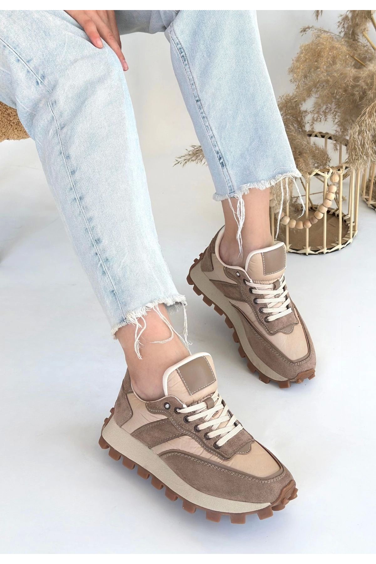 Shop58 Berty Vizon Süet Bağcıklı Spor Ayakkabı