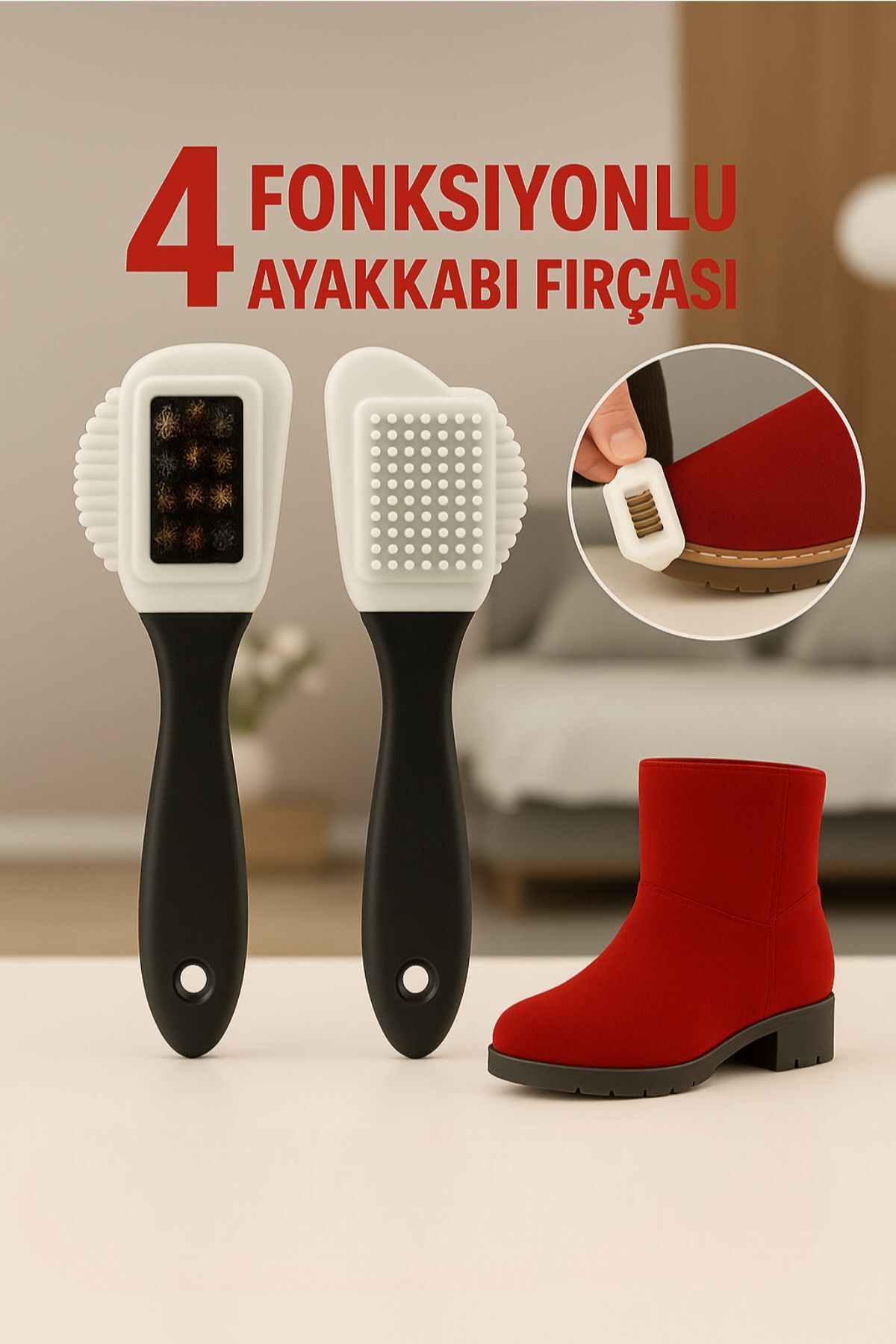 TOYFEST 4 Fonksiyonlu Ayakkabı Fırçası