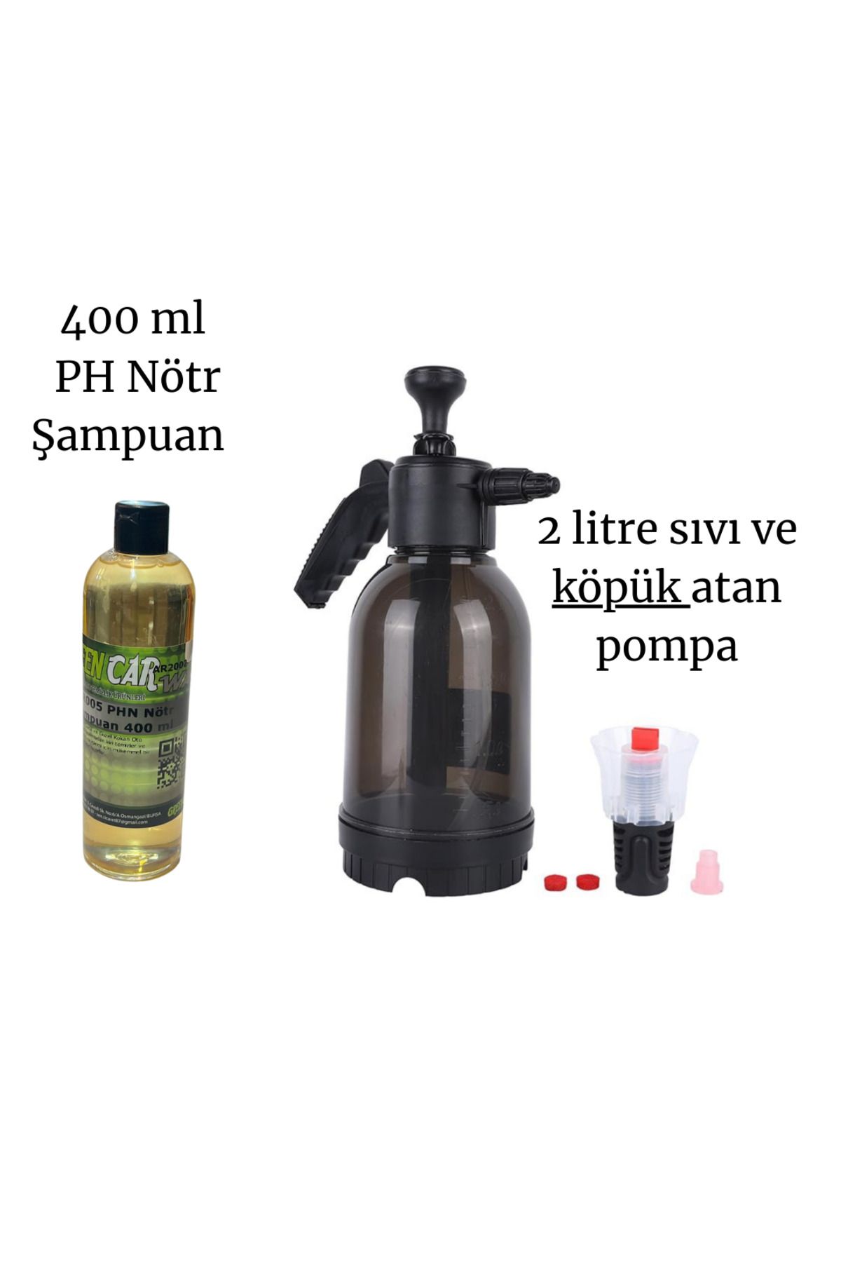 GREENCAR WASH Köpük Yapıcı Kimyasal Dayanımlı Basınçlı Pompa 2 Litre