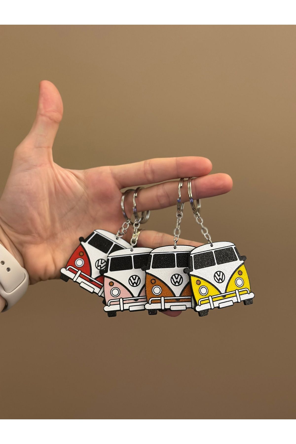 3D DESİNG MARKET Vosvos Transporter Araba Anahtarlık Turuncu