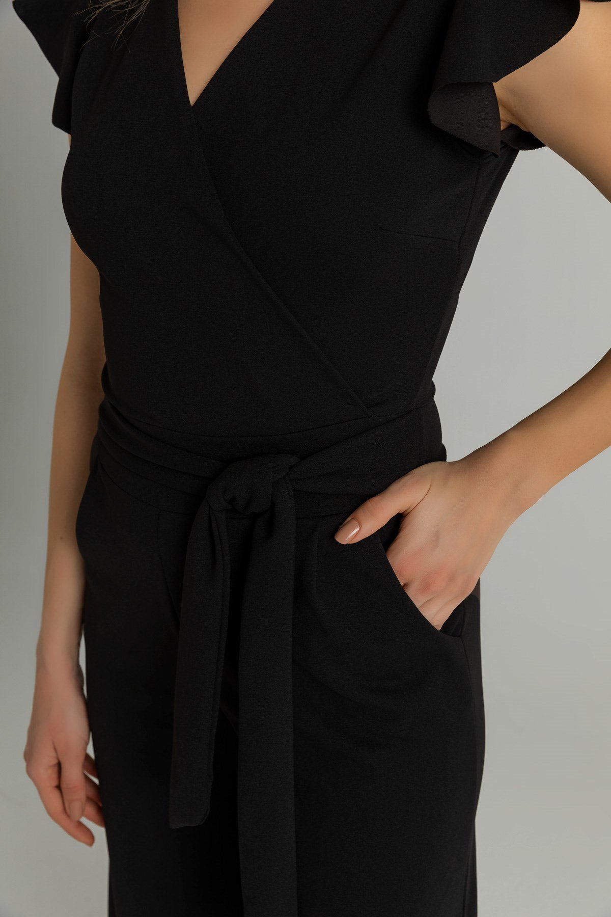 İKLİM LİFE-Double Breasted Jumpsuit with Flared Sleeves 3