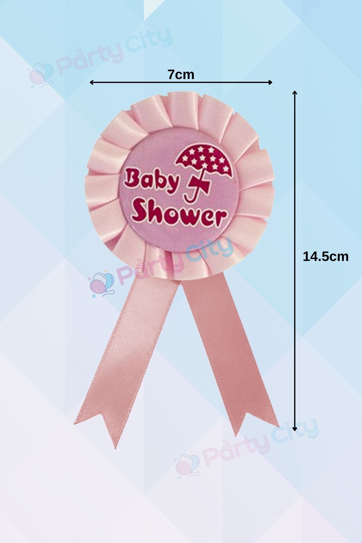 Party City Baby Shower'ın Yıldızı Siz Olun! Pembe Saten Rozet – Anne Adaylarına Özel