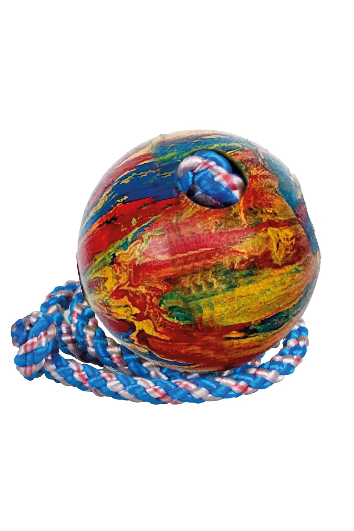 Axis Kds Color Play Kauçuk Köpek Eğitim ve Oyun Topu Ipli 7 cm