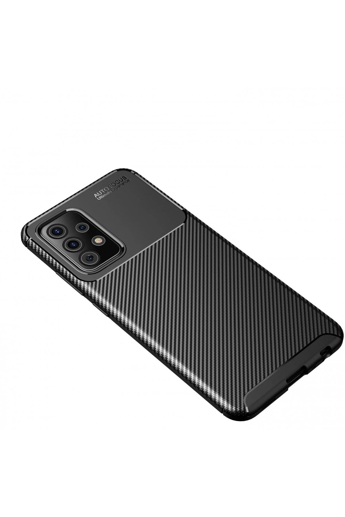 NewFace Samsung Galaxy A52 Kılıf Auto Focus Karbon Kapak - Siyah SVLRS
