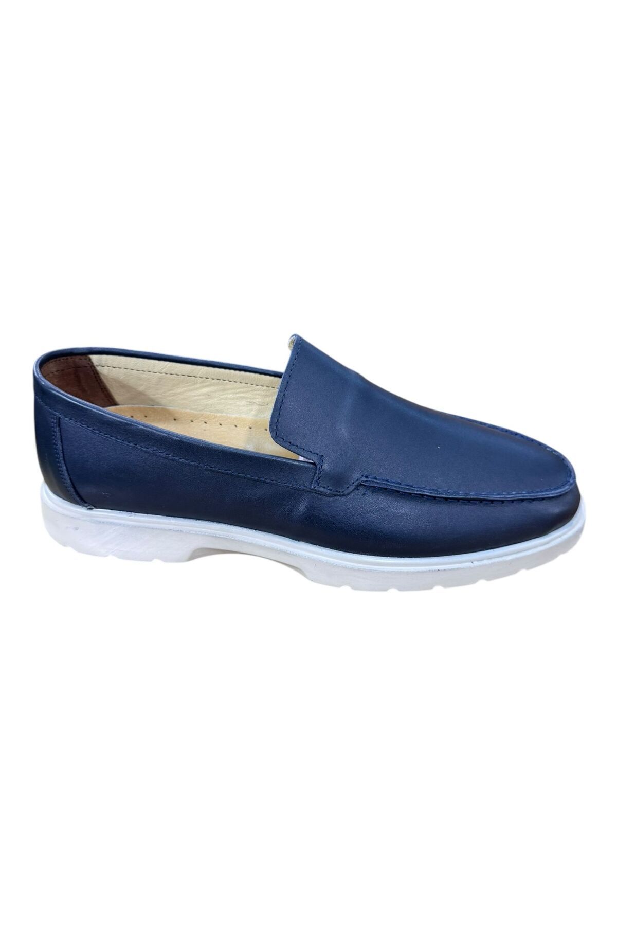 Greyybull Shoes lacivert deri günlük rok loafer ayakkabı-siyah yazlık hafif rahat ayakkabı