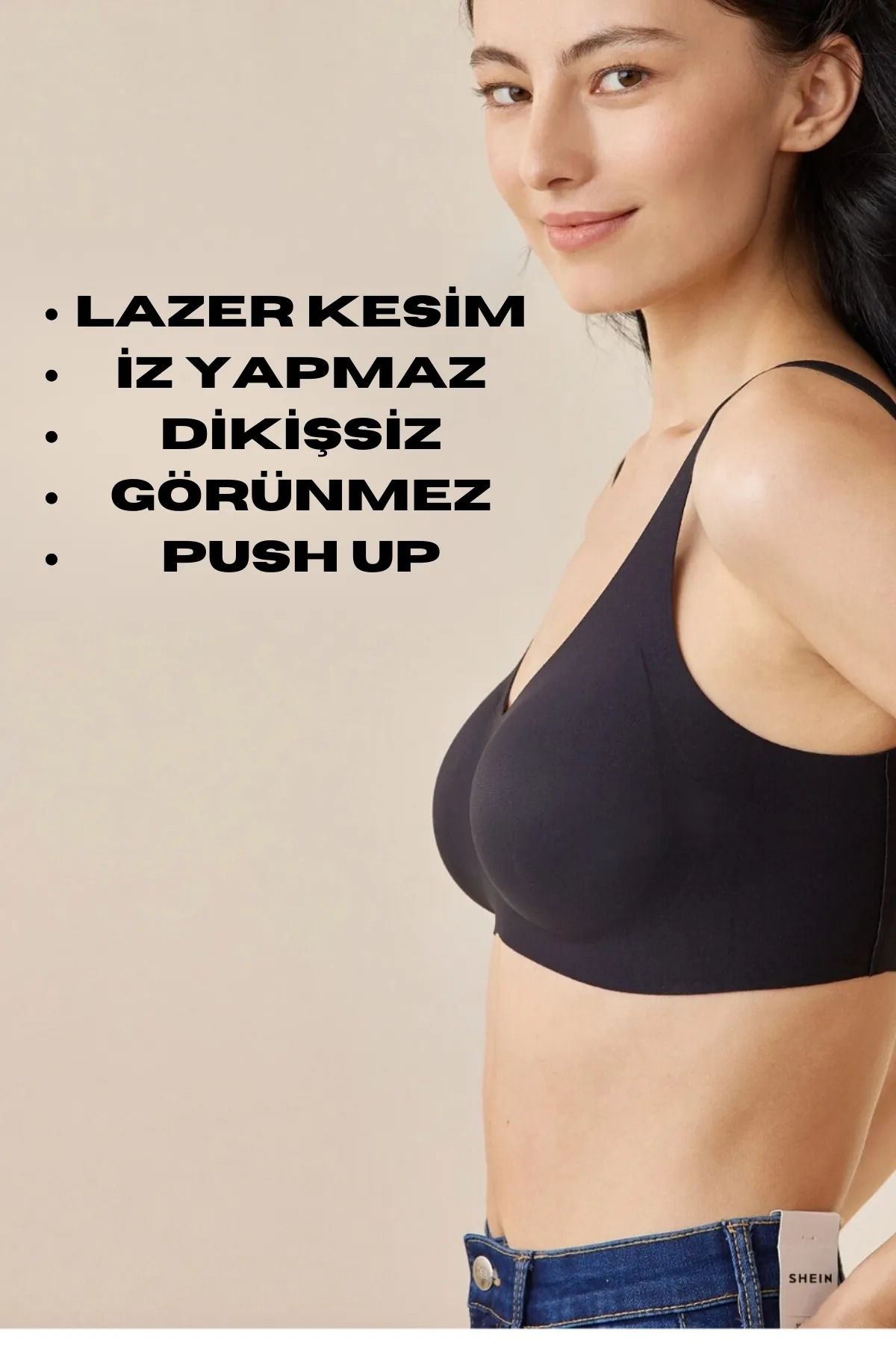 Bernato Lazer Kesim Dikişsiz Toparlayıcı Kadın Sütyen – İz Bırakmayan No-Show Seamless Sporcu Sütyeni