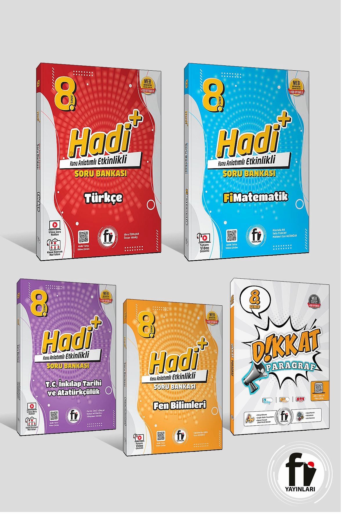 Özgün Yayınları Fi Yayınları 8. Sınıf Hadi+ 5'li Set(Türkçe,Matematik,Fen,İnkılap,Paragraf)
