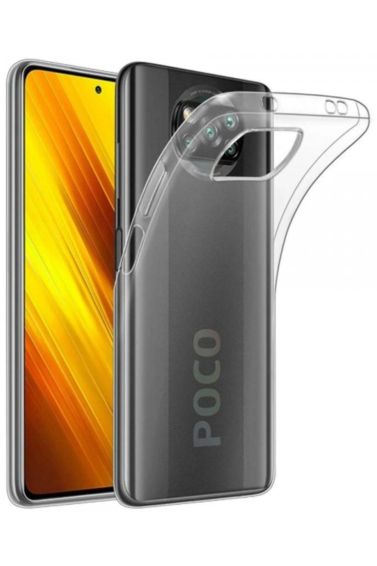 NewFace Xiaomi Pocophone X3 Kılıf Lüx Şeffaf Silikon FLKRY