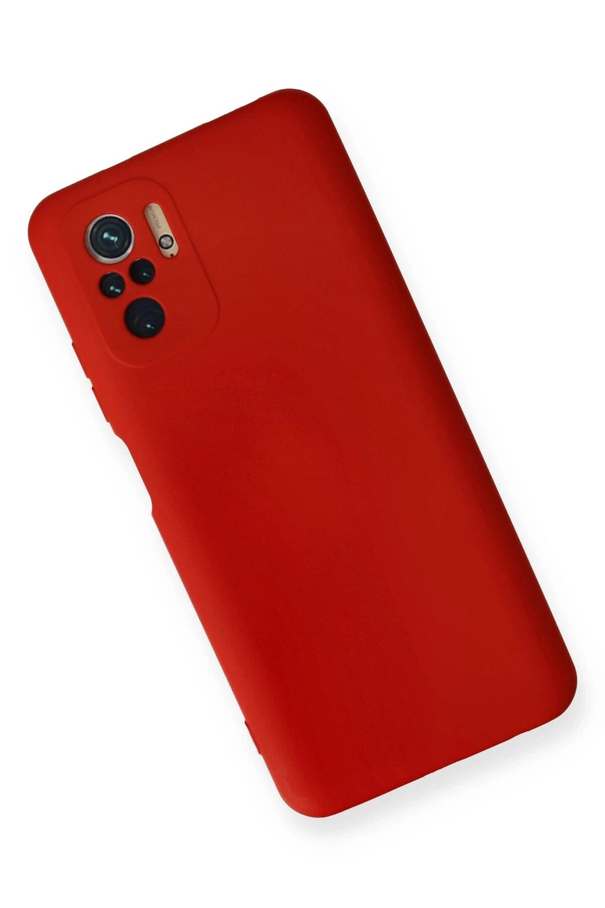 NewFace Xiaomi Redmi Note 10 Kılıf Nano içi Kadife Silikon - Kırmızı SVLRS uyumlu