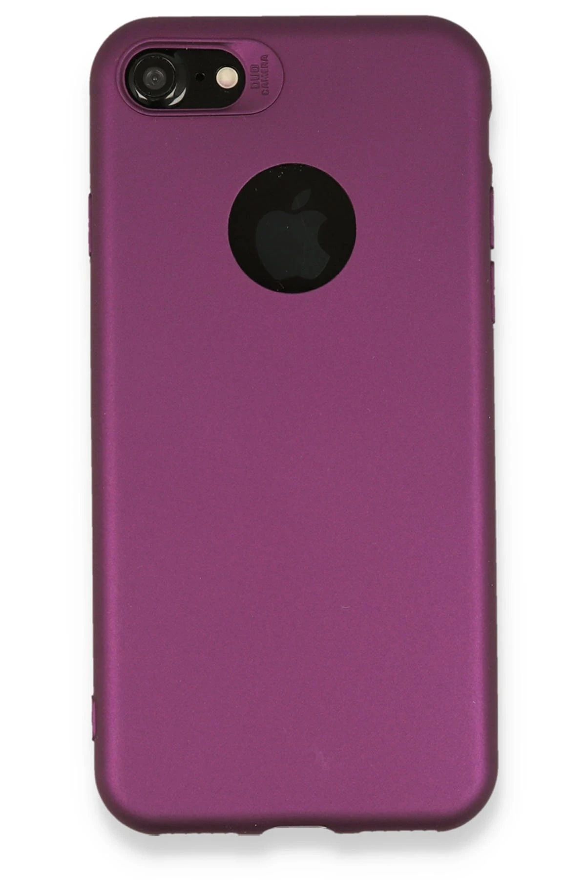 NewFace iPhone 7 Kılıf First Silikon - Mürdüm SVLRS