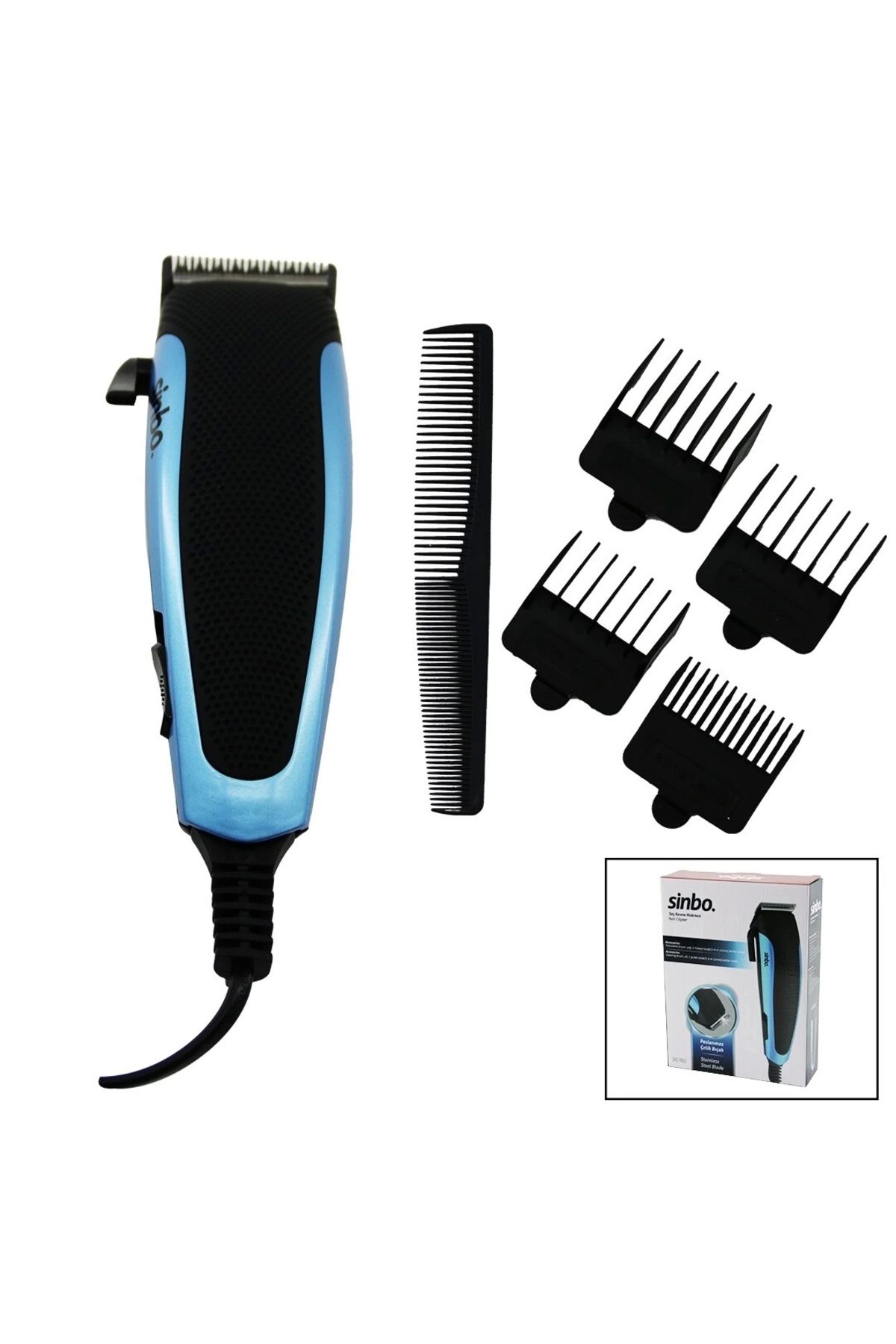 STOREMAX KABLOLU FİŞLİ SAÇ SAKAL KESME TRAŞ MAKİNESİ KOLLU TARAK AYARI SHC-1902 (5047)