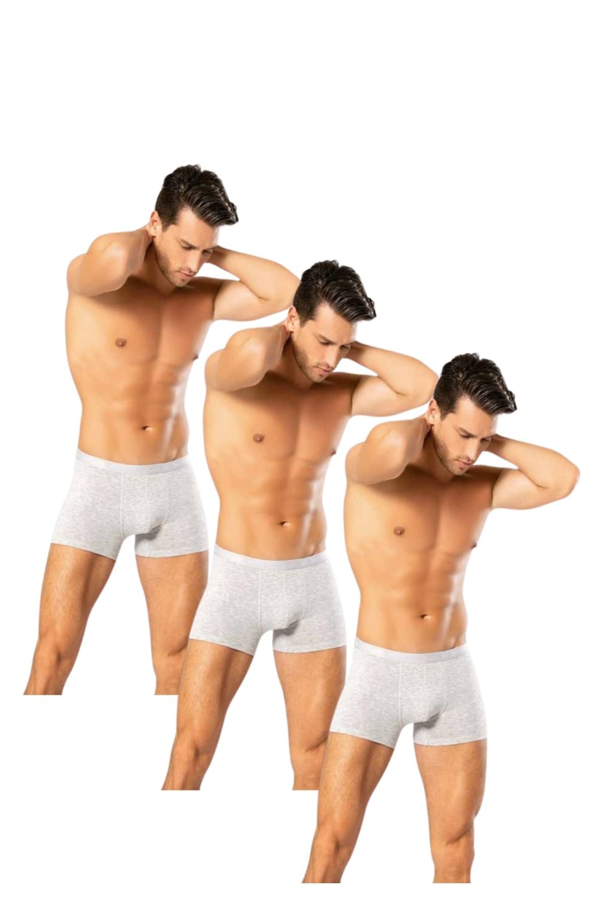 Looksense Erkek Dude 3Lü İnce Bel Lastikli Likralı Boxer 12003