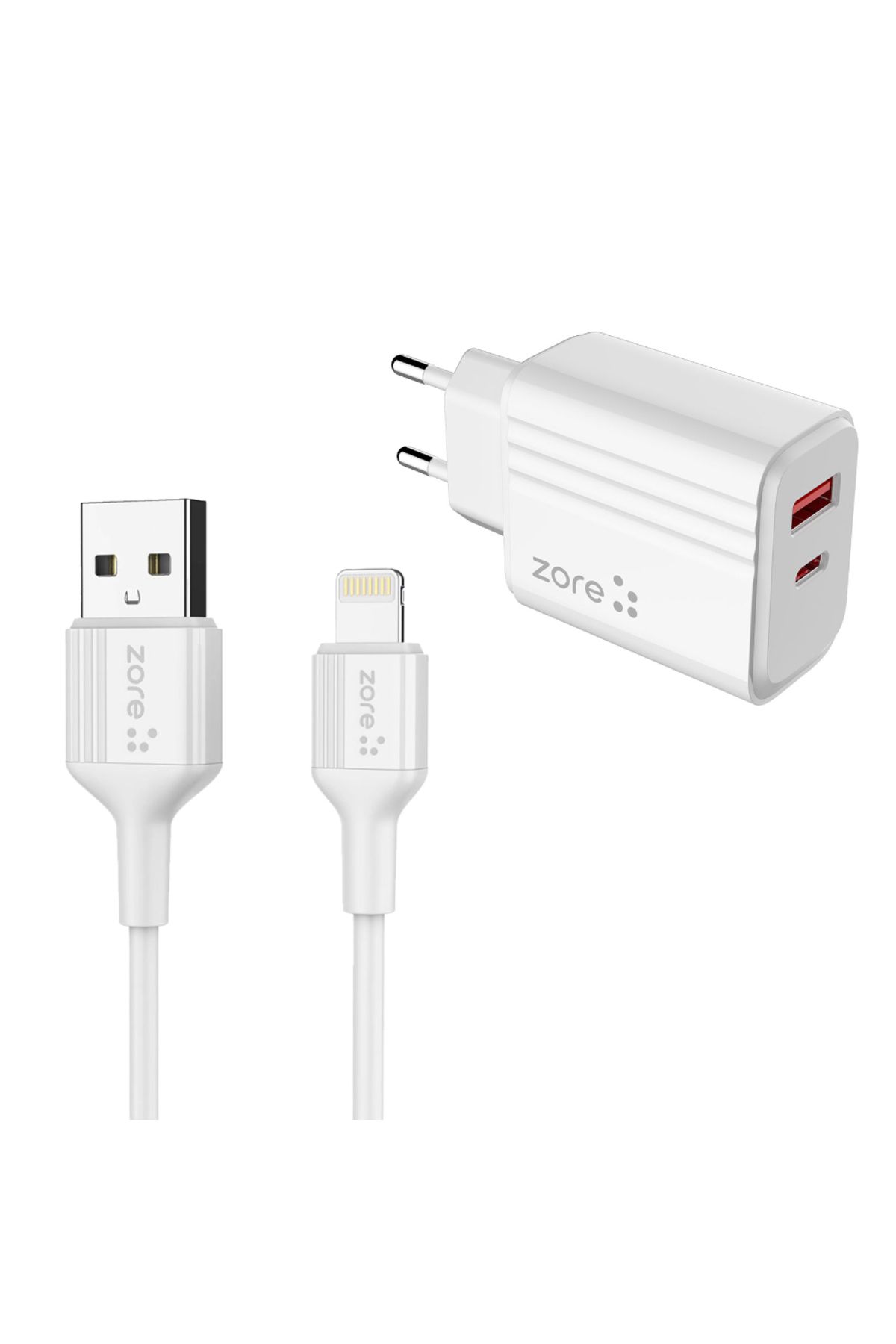 Sevela SVL Play Serisi PL05 Lightning 2in1 Seyahat Şarj Aleti 20W - Beyaz
