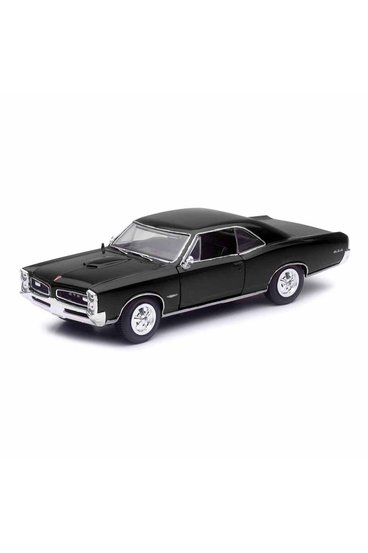 SECTOYS 1:24 CHEVROLET 1966 PONTİAC GTO DİECAST ARABA SİYAH KAPI KAPUT AÇILIR