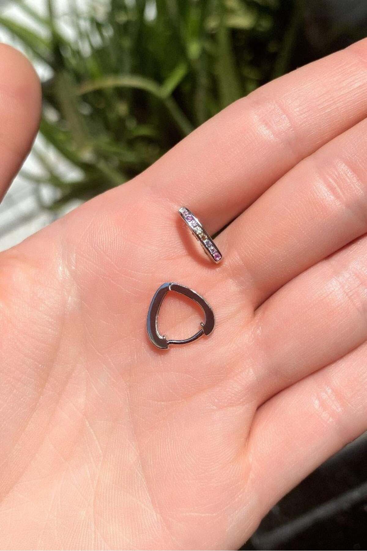 Spossy Silver Jewelry Mini Oval Halka Küpe