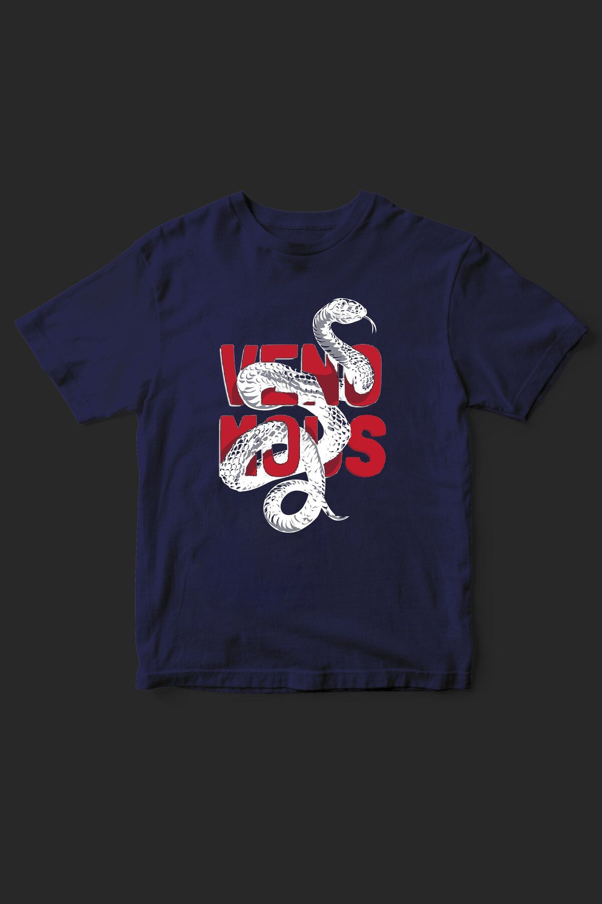beloved.co yılan baskılı zehirli yazılı t-shirt